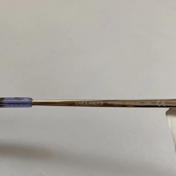 Kate Spade Carolane aviator blue gold sunglasses - Picture 5 of 6